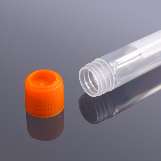 Flacons de stockage cryogéniques d'azote liquide de microtubes de flacons cryogéniques externes coniques de haute qualité en PP
