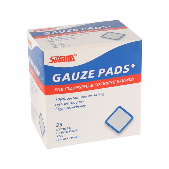 Pièce de gaze stérile médicale Gaze hémostatique Écouvillon de gaze stérile Médical