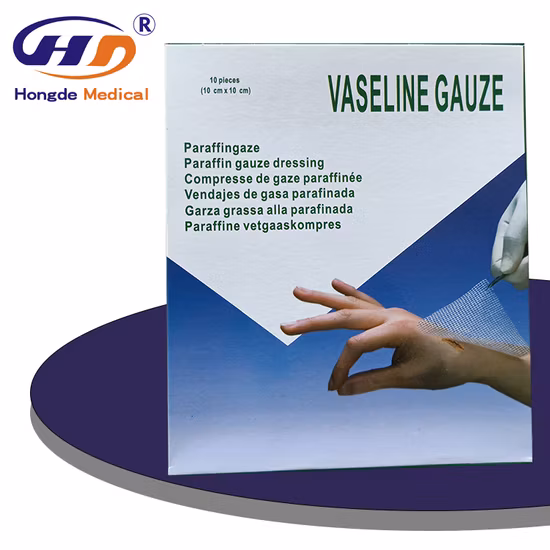 Unité stérile Vaseline Paraffine Vaseline Gaze Compresse Écouvillon