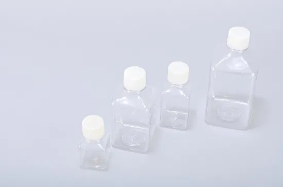 Fournitures d'équipement de laboratoire, flacon de culture cellulaire PETG stérile, bouteille de média