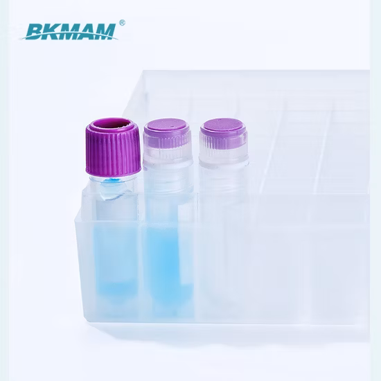 Flacon cryogénique transparent de 2 ml pour le stockage des échantillons